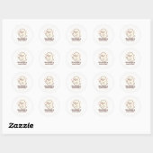 Rond Kawaii Ghost Sticker | Cute Halloween Sticker (Feuille)