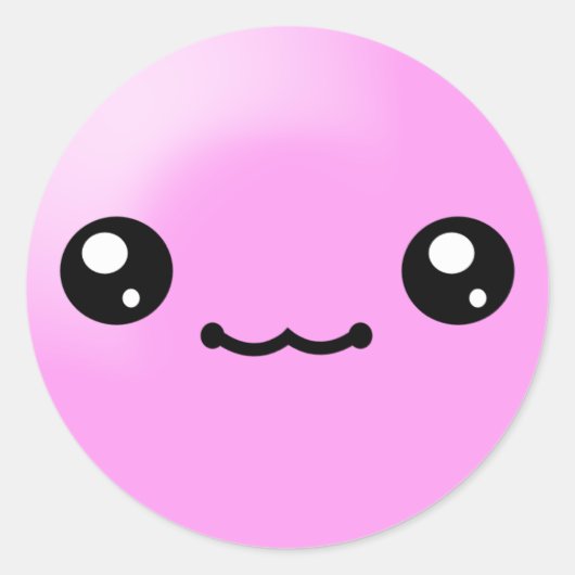 Rond Kawaii Sugar Dots Bubble Gum Happy Sticker Visage (Devant)