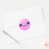 Rond Kawaii Sugar Dots Bubble Gum Happy Sticker Visage (Enveloppe)