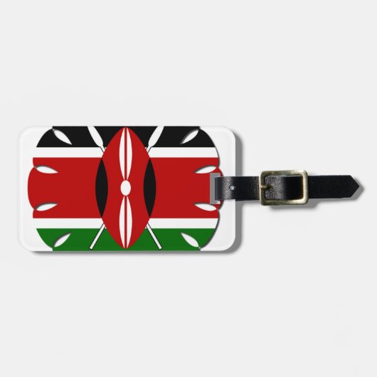 Rond Keniaans motief: een nationaal symbool Bagagelabel (Voorkant horizontaal)