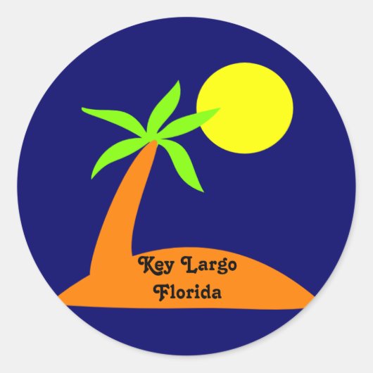 Rond Key Largo, Floride sticker tropical (Devant)