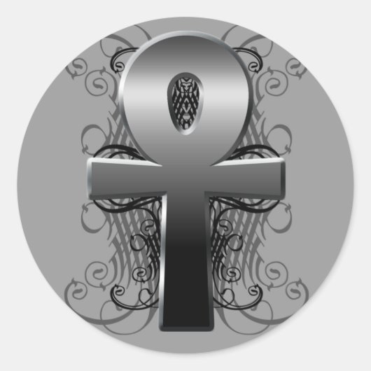 Rond "Key of Life (Ankh)" dans Sticker Chrome (Devant)