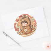 Rond Kids Hedgehog School Sticker Sheet (Enveloppe)