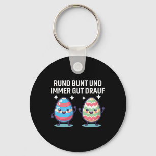 Rond Kleurrijk En Altijd Goed Gemoed Cute Pasen Ei Sleutelhanger