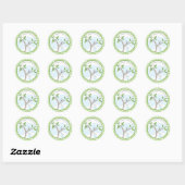 Rond Koala Bear | Sticker Baby shower Faveur (Feuille)