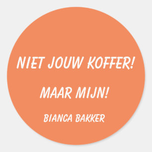 Rond Koffer Sticker