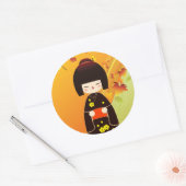 Rond Kokeshi doll sticker (Enveloppe)