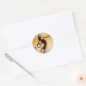 Rond Kokopelli Be Happy Inspirational Sticker (Enveloppe)