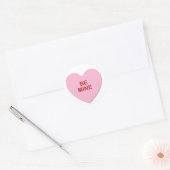 Rond KRW Be Mine Valentine Candy Heart Sticker (Enveloppe)