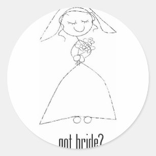 Rond KRW Cute Avez-Vous Une Mariée ? Sticker mariage - 