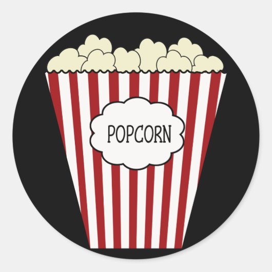 Rond KRW Movie Theatre Sticker Popcorn (Devant)