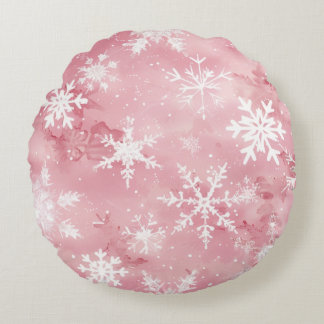 Rond Kussen een sneeuwkristal patroon