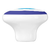 Rond Kwaad Oog Blauw Mati keramische knop (Zijkant)