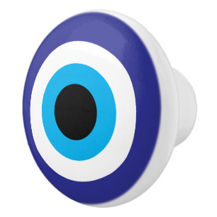 Rond Kwaad Oog Blauw Mati keramische knop