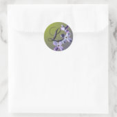 Rond L Sticker à enveloppe Lilac Monogramme (Sac)