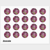 Rond L Sticker à enveloppe Lilac Monogramme (Feuille)