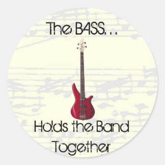 Rond La Basse tient la Bande Ensemble Sticker