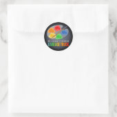 Rond La Couleur Favorite Est Sticker Camion de poubelle (Sac)