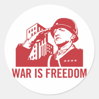 Rond La guerre est un Sticker pour la liberté