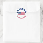 Rond La liberté est essentielle Sticker (Sac)
