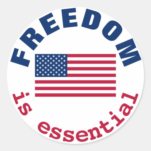 Rond La liberté est essentielle Sticker (Devant)
