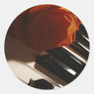 Rond La Mélodie Du Sticker Piano