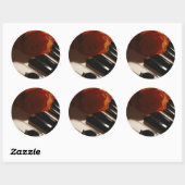 Rond La Mélodie Du Sticker Piano (Feuille)