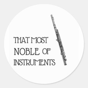 Rond La plupart des Nobles d'instruments - Sticker à Fl