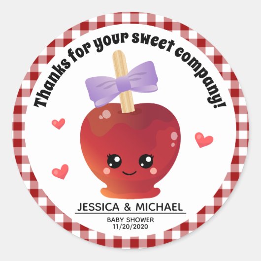 Rond La Pomme De Notre Sticker Arrondi Classique De L'O (Devant)