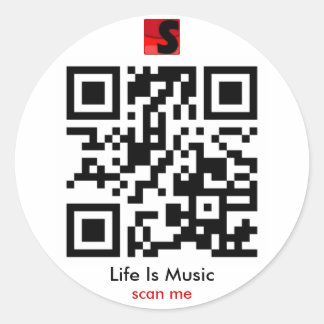 Rond La vie est la musique Sticker QR
