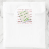 Rond Labrador Retriever Naughty ou Nice - Sticker (Sac)