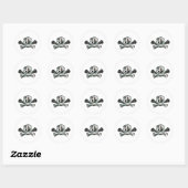 Rond Lacrosse Designs CamoSkull Sticker (Feuille)