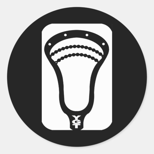 Rond Lacrosse Designs HeadCut Wht Sticker (Devant)