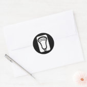 Rond Lacrosse Designs HeadCut Wht Sticker (Enveloppe)