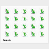 Rond Lacrosse Designs LaxasaurusRex Sticker (Feuille)