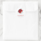 Rond Ladybird / Ladybug Gift Party Faveurs Sticker Étiq (Sac)