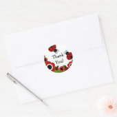 Rond Ladybug Merci Sticker Anniversaire (Enveloppe)