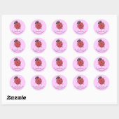 Rond Ladybug petite entreprise merci sticker (Feuille)