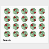 Rond Ladybugs sur Sticker Feuille (Feuille)