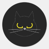 Rond LAISSE-MOI SEUL ! Sticker pour chat grumpy (Devant)