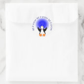 Rond Laisser Pingouin À Neige Sticker (Sac)
