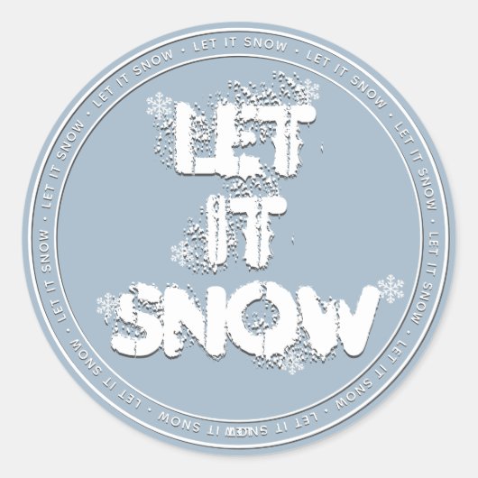 Rond Laissez-le Sticker neige Winker bleu (Devant)