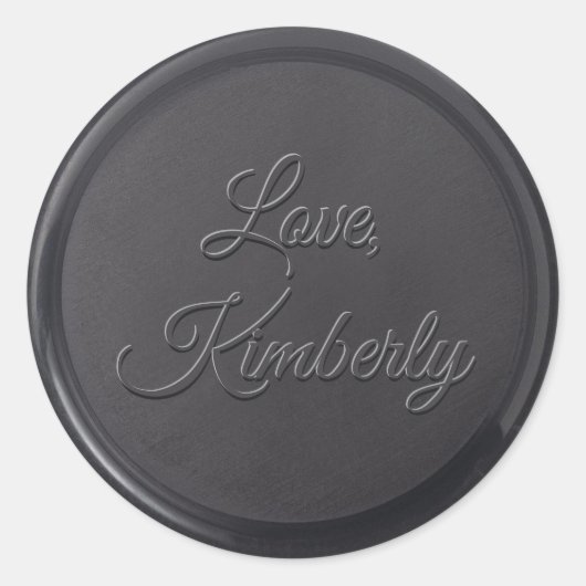 Rond L'amour du Sticker à cire noire (Devant)