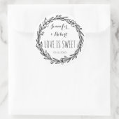 Rond L'amour est doux | Sticker Monogramme (Sac)