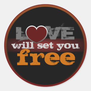 Rond L'Amour Vous Donnera Sticker Gratuit