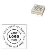 Rond land aangepaste tekst en bedrijfsnaam Logo Rubberstempel (Gestempeld)
