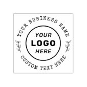 Rond land aangepaste tekst en bedrijfsnaam Logo Rubberstempel (Afrduk)