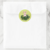 Rond Lapin de Pâques dans un chou Sticker (Sac)