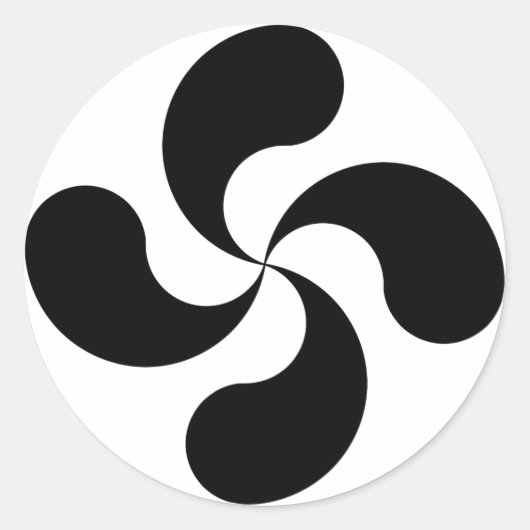 Rond lauburu croix basque cross sticker (Devant)
