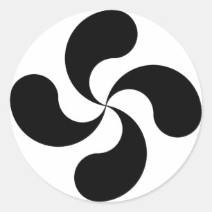 Rond lauburu croix basque cross sticker